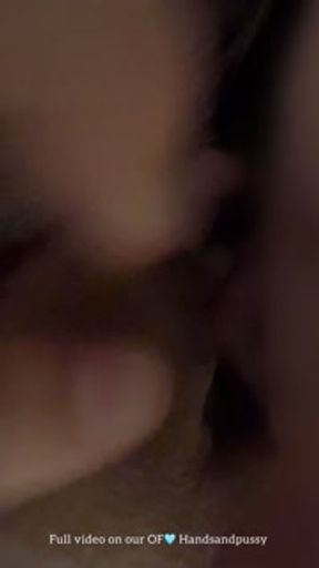 Slow close up clit licking