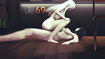 Sofia Valmet and Koko Hekmatyar have sex in a cafe - 3D Hentai Parody
