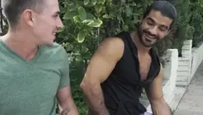 Str8toGay.com - American having fun with big dick guy