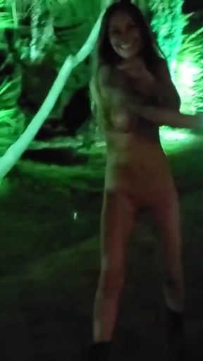 Angel Monika Fox Walks Naked On The Waterfront   Clip 1