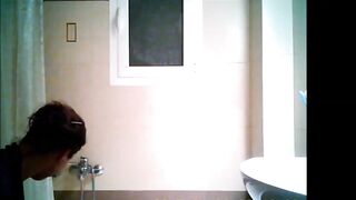 Fiance getting ready for a nice shower