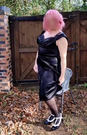 Hot Tranny in Black Satin