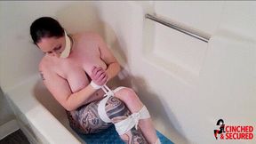 MinxGrrl - Bound and Gagged in the Shower (MP4 Format)