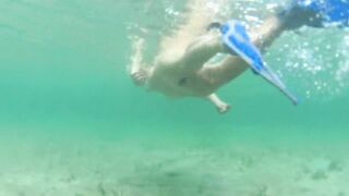 Countrycougartx - Naked snorkeling into Belize