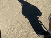 You know you hydrated when your shadow has to stop to pee