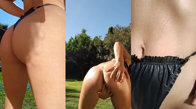 Paulis Petite Soaked Gushing Squirt on Nudist Beach