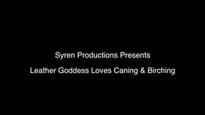 Leather Goddess Loves Caning & Birching (1080p)