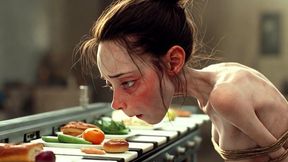Extremely Skinny Girls in Bondage - Overfed on Conveyor Belt Compilation
