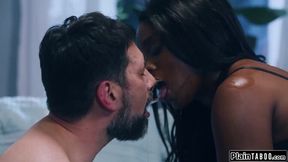 Guy enjoys submissive wife Siri Dahl and ebony BFF Ana Foxxx in fetish gear