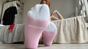 Socks tease and take them off!