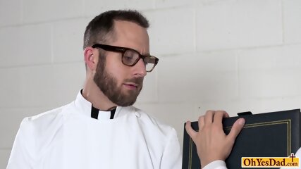 Twink agrees to fuck with the old priest for redemption