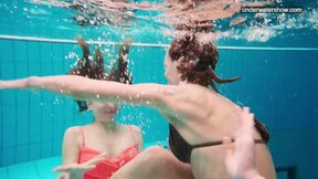 3 girls have fun in the water