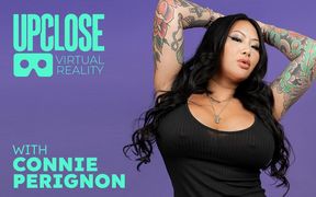 Up Close VR - Busty Tattooed MILF Connie Perignon Gets Your Cum on Her Tits POV