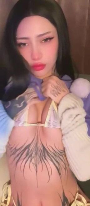 Big-titted babe shows off her ass on OnlyFans