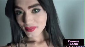Solo femboi dildoing her asshole deeply