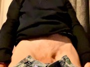 Wife in the bath, frantic cumming before caught, while balcony door open