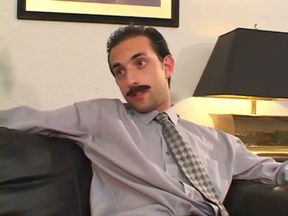 Two horny sluts have threesome with stud with moustache