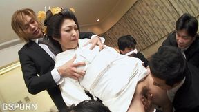 mega jav gangbang fucking a sexy japanese milf with kimono and hot pussy