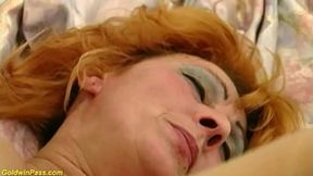 Rough rode by the toyboy, horny&#x1F975; redhead's bald beaver gets pounded mercilessly