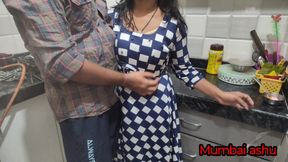 Desi Girl Was Cooking in the Kitchen When Her Friend Came