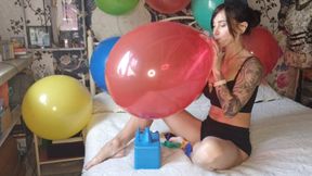 Playtime with balloons and my pump. Balloon B2P