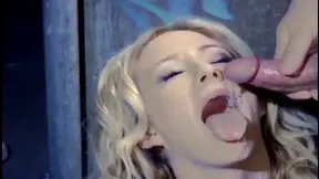 Hot Blonde Cum Sluts Devour Loads During Thrilling Bukkake Orgy