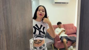 While My Husband Plays with His Best Friend on the Play, I Take the Opportunity to Seduce Him and He Ends up Me Hard.