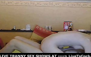 Sizzling honey and wild shemale anal fucking