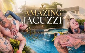 Busty Madisson Ink Gives Me Sloppy Jacuzzi Blowjob Before I Pound Her From Behind Raw