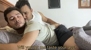 I fuck hot stepson in bed while my wife is away