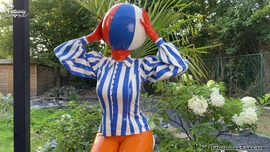 Latex beach ball hood