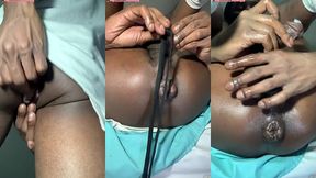 premium* slim black boy shows of his fat butthole and prolapse till he bbc cums - dj buttpussy