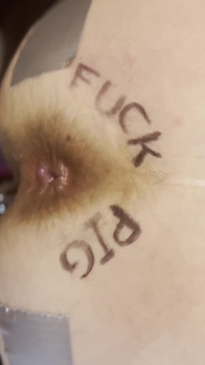 Fed cum from her creampied ass