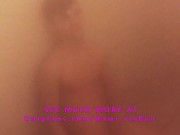 Having fun the in steam room after wrestling practice would you join me