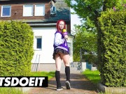 Alternative German Reporter Jezzicat Gets Banged By Mature Man - LETSDOEIT