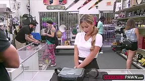Sexy Babe Waitress Gets A Hardcore Fuck In The Pawnshop
