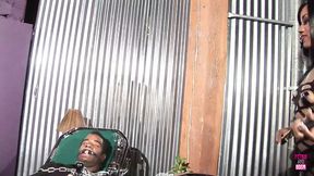 Savage interracial BDSM action with big black cock&#x1F346; and hot ebony babe