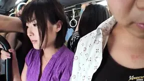 Sexy Japanese Milf Gives Public Blowjob On The Crowded Bus Ride.