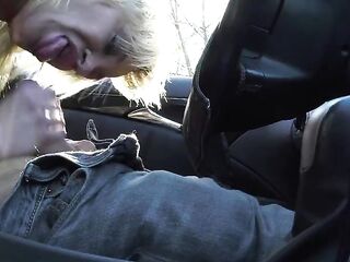 Breasty French mother I'd like to fuck Blows my weenie in a car