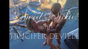 He fucks my pussy on the balcony for all of Vegas to watch!