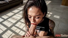 a tattooed female student gave herself completely to an older professor in an abandoned university building that had only one bedroom. [ai]