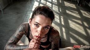a tattooed female student gave herself completely to an older professor in an abandoned university building that had only one bedroom. [ai]