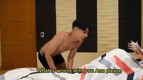 Latina MILF gets fucked by stepson in bed during a thunderstorm