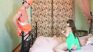 Teen Fucks Construction Dude