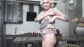 ”Mature lady Artemia strips & masturbates witha toy”