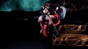 Warhammer Cosplay. Sex in Space a Beautiful Girl Is Being Fucked by a Trans Girl.