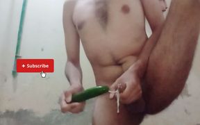 Cucumber Masturbation - Intense Anal Play Until Explosive Finish