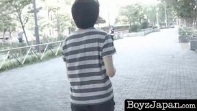 Young Japanese twink Fuji in sixtynine before anal fuck