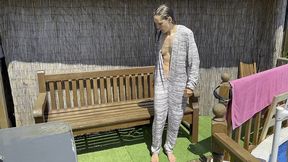 onesie wetlook in the pool