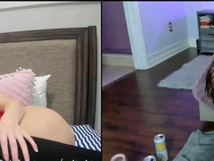 Amateur Babe with Humongous Titties Masturbates Solo